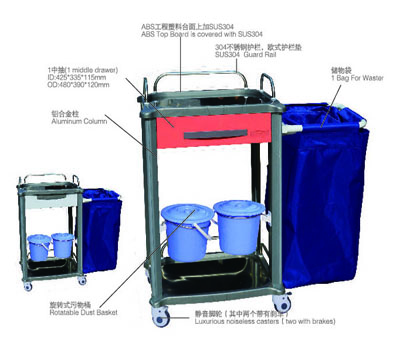 laudrey collecting trolley